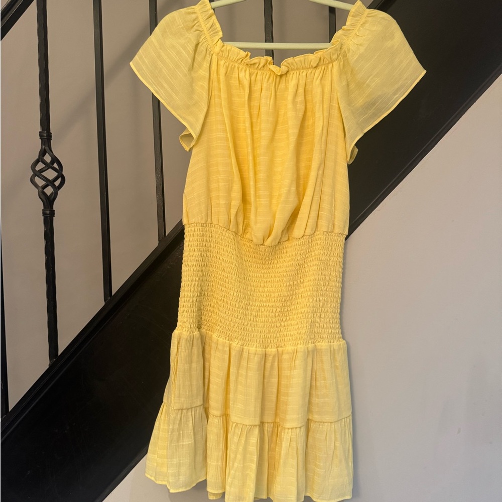 BCBGeneration Sunny Yellow Ruffle Top